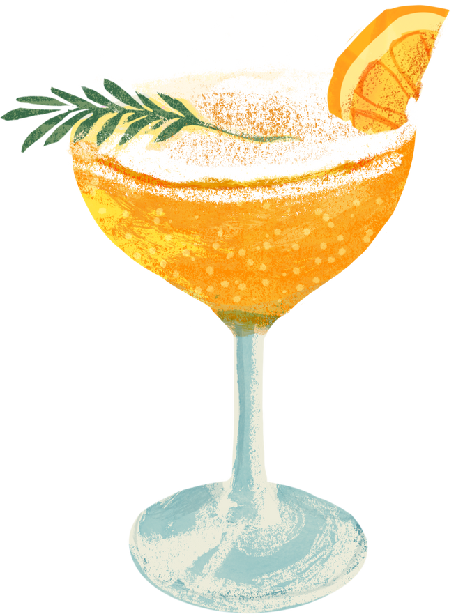 Cocktail with Citrus and Herb